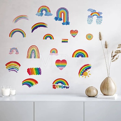 8 Sheets 8 Styles PVC Waterproof Wall Stickers DIY-WH0345-066-1