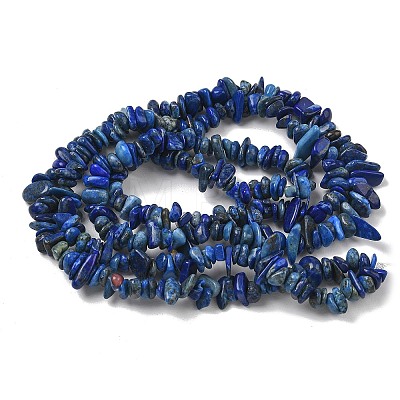 Natural Lapis Lazuli Chip Beads Strands G-E271-121-1