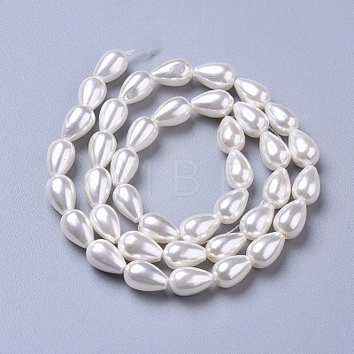 Polished Shell Pearl Beads Strands BSHE-L042-A02-1