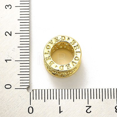 Rack Plating Brass Micro Pave Cubic Zirconia Beads KK-L210-005G-1
