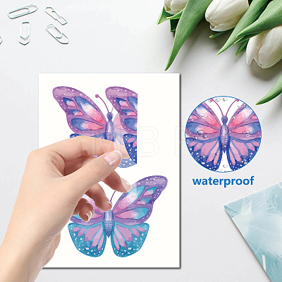 16 Sheets 8 Styles Waterproof PVC Wall Stickers DIY-WH0345-016-1
