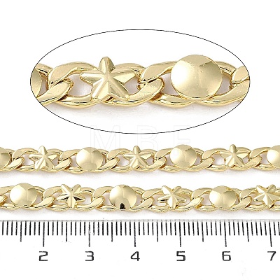 Rack Plating Brass Curb Chains CHC-F018-09G-01-1