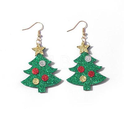 Christmas Iron Acrylic Dangle Earrings FS-WG00170-02-1