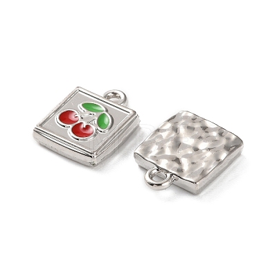 Rack Plating Alloy Enamel Pendants FIND-M038-08P-1