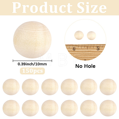 150Pcs Unfinished Wood Beads WOOD-PA0001-83A-1