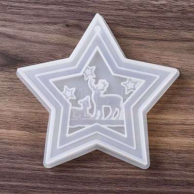 Christmas Theme DIY Pendants Decoration Silicone Mold DIY-F151-01D-1