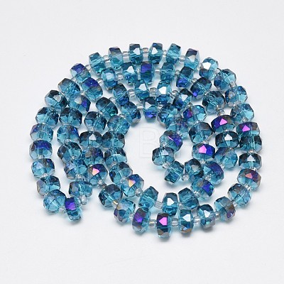 Electroplate Glass Beads Strands EGLA-Q083-8mm-A02-1