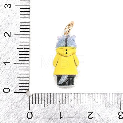 304 Stainless Steel Enamel Pendants LS-STAS-F358-01G-15-1