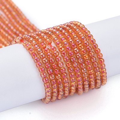 Electroplate Glass Beads Strands EGLA-K014-A-FR03-1