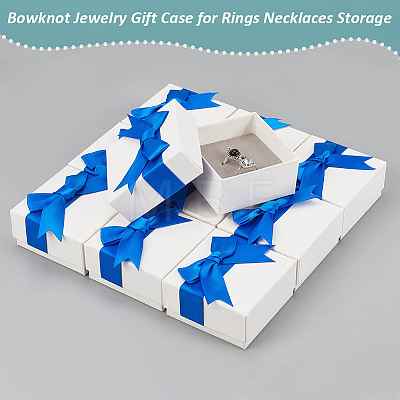 Square Cardboard Paper Jewelry Set Storage Boxes CON-WH0086-097A-1