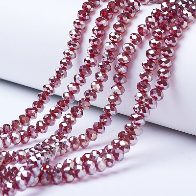 Electroplate Glass Beads Strands EGLA-A034-T3mm-C07-1