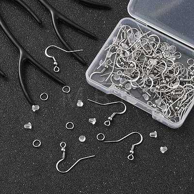 50Pcs 304 Stainless Steel French Hooks with Coil and Ball STAS-YW0001-54-1