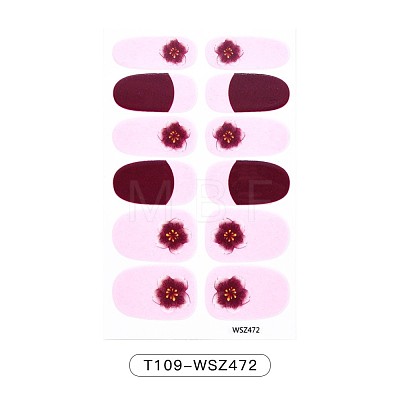 Flower Series Full Cover Nail Decal Stickers MRMJ-T109-WSZ472-1