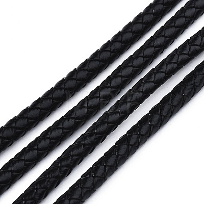 Braided Cowhide Leather Cord NWIR-N005-01C-5mm-1