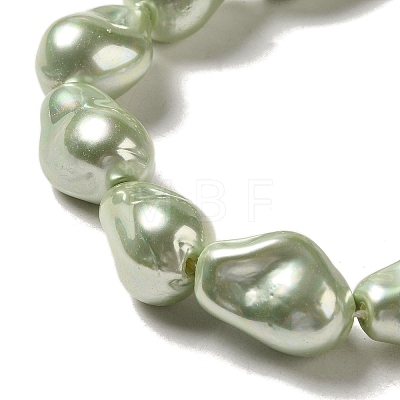 Electroplated Shell Pearl Beads Strands BSHE-M035-01A-01-1