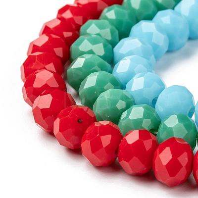 Opaque Solid Color Glass Beads Strands EGLA-X0007-01D-8mm-1