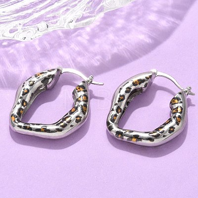 Brass Hoop Earrings EJEW-Q015-12A-P-1