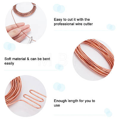 Red Copper Craft Wire CWIR-WH0017-02B-1