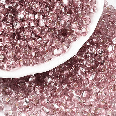 Baking Paint Transparent Glass Seed Beads SEED-N006-05F-1