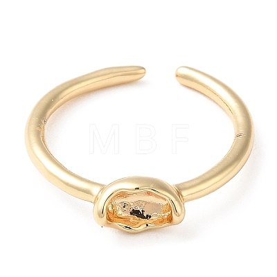 Zinc Alloy and 14K Gold Open Cuff Ring RJEW-Q169-01G-02-1