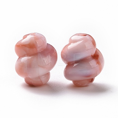 Two Tone Opaque Acrylic Beads OACR-P013-31D-1