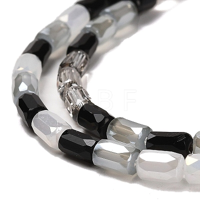 Electroplate Glass Beads Strands EGLA-D030-08B-1