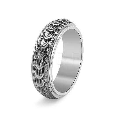 Rotatable Titanium Steel Finger Ring PW-WG50513-02-1