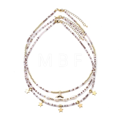 Beaded Necklaces & Pendant Necklace Sets NJEW-JN03076-01-1