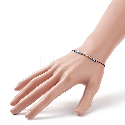 Morse Code Journey Bracelets BJEW-JB08949-02-1