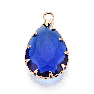 Transparent Glass Pendants KK-N283-02B-G-1