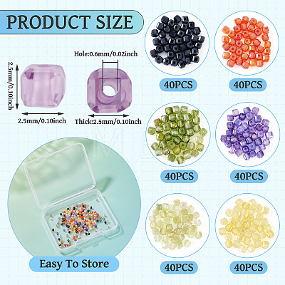 240Pcs 6 Colors Cubic Zirconia Bead ZIRC-TA0001-27-1