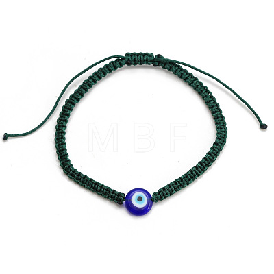 Evil Eye Lampwork Bead Braided Bead Bracelets NE0234-9-1
