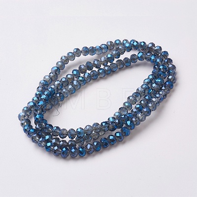 Electroplate Glass Beads Strands EGLA-F124-FR-B01-1