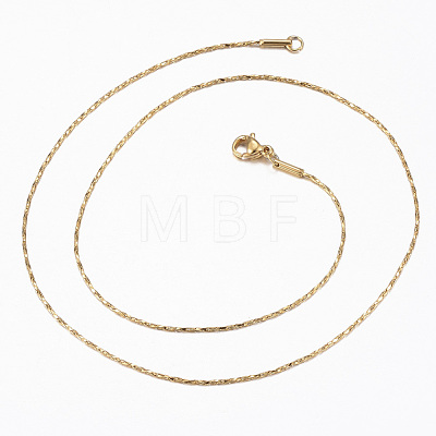 304 Stainless Steel Chain Necklaces NJEW-H467-B-01G-1