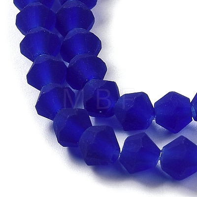 Imitate Austrian Crystal Frosted Glass Beads Strands GLAA-F029-TM4mm-B06-1