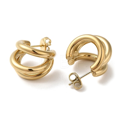 304 Stainless Steel Stud Earrings X-EJEW-Z026-16G-1