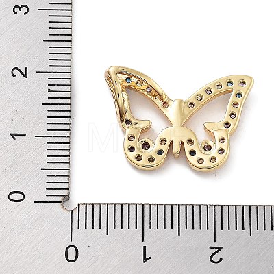 Rack Plating Brass Micro Pave Cubic Zirconia Pendants KK-Z071-79G-01-1