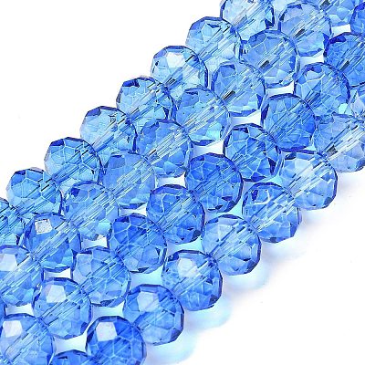 Transparent Painted Glass Beads Strands DGLA-A034-T8mm-A01-1