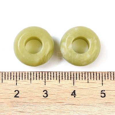 Natural Xinyi Jade/Chinese Southern Jade European Beads G-G740-14x8mm-40-1