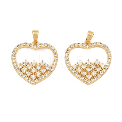 Brass Micro Pave Cubic Zirconia Pendants KK-I475-05G-01-1