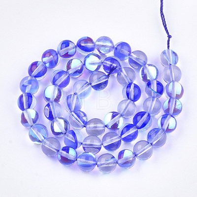 Synthetic Moonstone Beads Strands X-G-S283-8mm-15A-1