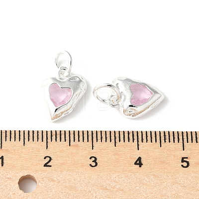 Brass Micro Pave Cubic Zirconia Pendants KK-U067-10S-03-1