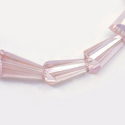 AB-Color Plated Transparent Glass Bead Strands X-GLAA-R170-4x8-04B-1