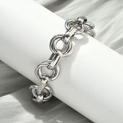 304 Stainless Steel Rolo Chain Bracelets for Women BJEW-S176-01P-A-1