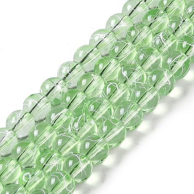 Drawbench Transparent Glass Beads Strands GLAD-Q012-8mm-05-1