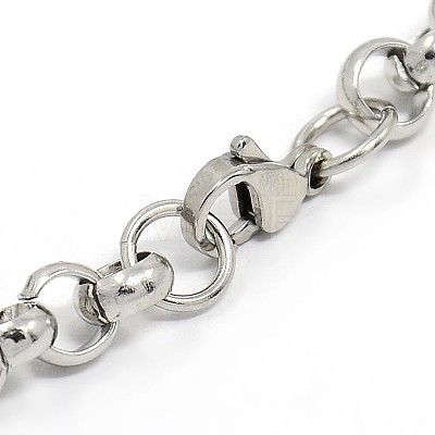 Fashionable 304 Stainless Steel Cable Chain Bracelets STAS-A028-B085P-1