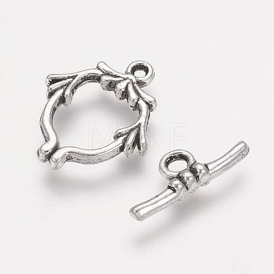 Tibetan Style Alloy Toggle Clasps PALLOY-G168-02AS-1