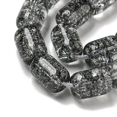 Transparent Crackle Glass Beads Strands GLAA-NH0001-04D-1