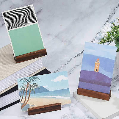 Wooden Photo Slotted Display Stands DJEW-WH0001-89-1