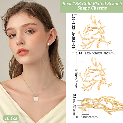 10Pcs Brass Pendants KK-BBC0025-97-1